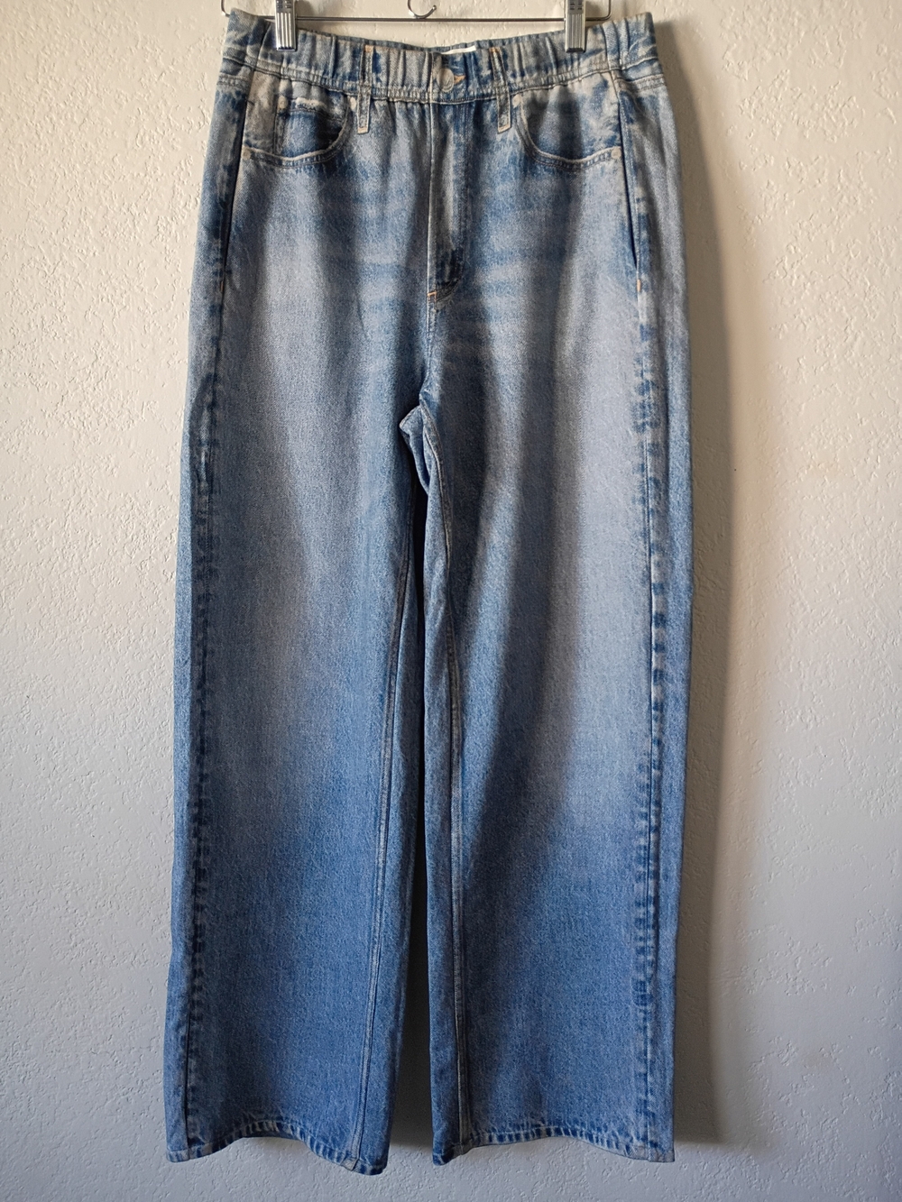 Rag & Bone Miramar Sweat Pants Light Blue Washed Straight-Leg Size M